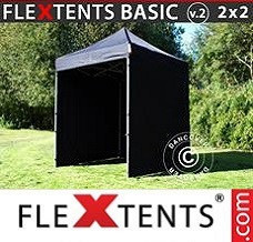 Event tent 2x2 m Black, incl. 4 sidewalls