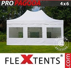 Event tent 4x6 m White, incl. 8 sidewalls