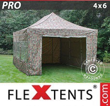 Event tent 4x6 m Camouflage/Military, incl. 8 