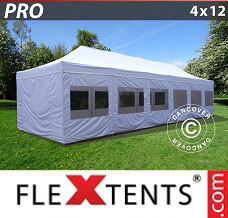 Event tent 4x12 m White, incl. sidewalls