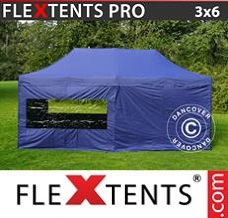 Event tent 3x6 m Dark blue, incl. 6 sidewalls