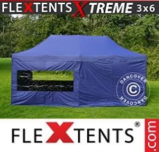 Event tent 3x6 m Dark blue, incl. 6 sidewalls