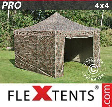 Event tent 4x4 m Camouflage/Military, incl. 4 