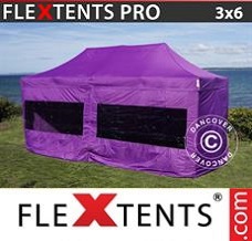 Event tent 3x6 m Purple, incl. 6 sidewalls
