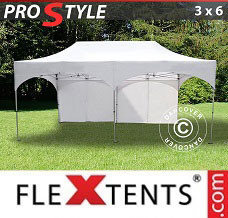 Event tent 3x6 m White, incl. 6 sidewalls