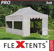 Event tent 3x6 m Latte, incl. 6 sidewalls