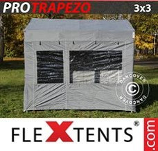 Event tent 3x3m Grey, incl. 4 sidewalls