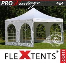 Event tent 4x4 m White, incl. 4 sidewalls