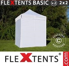 Event tent 2x2 m White, incl. 4 sidewalls