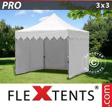 Event tent 3x3 m White, incl. 4 sidewalls