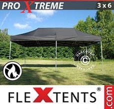 Event tent 3x6 m Black, Flame retardant