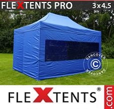 Event tent 3x4.5 m Blue, incl. 4 sidewalls