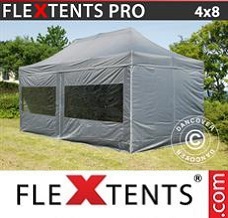 Event tent  4x8 m Grey, incl. 6 sidewalls