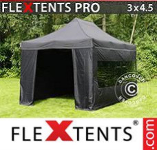 Event tent 3x4.5 m Black, incl. 4 sidewalls
