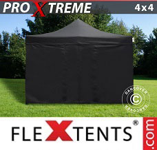 Event tent  4x4 m Black, incl. 4 sidewalls