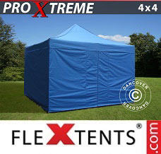Event tent 4x4 m Blue, incl. 4 sidewalls