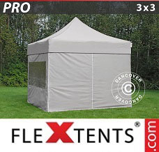 Event tent 3x3 m Latte, incl. 4 sidewalls