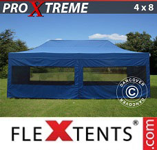 Event tent  4x8 m Blue, incl. 6 sidewalls
