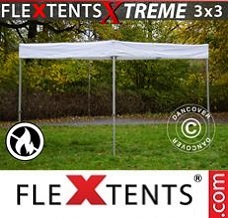 Event tent 3x3 m, White, Flame Retardant
