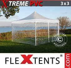 Event tent 3x3 m Clear, incl. 4 sidewalls