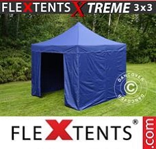 Event tent 3x3 m Dark blue, incl. 4 sidewalls