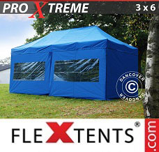 Event tent  3x6 m Blue, incl. 6 sidewalls