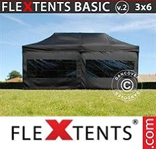 Event tent  3x6 m Black, incl. 6 sidewalls