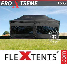 Event tent 3x6 m Black, incl. 6 sidewalls