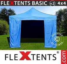 Event tent 4x4m m Blue, incl. 4 sidewalls