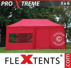 Event tent 3x6 m Red, incl. 6 sidewalls