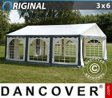 Event tent 3x6 m PVC, Grey/White