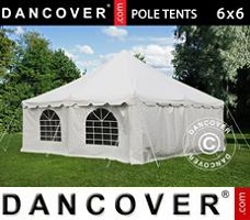Event tent 6x6 m PVC, White 