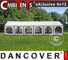 Event tent 6x12m 4-in-1, Grey/White