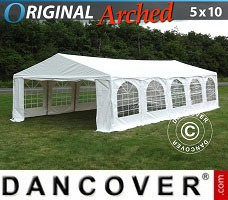 Event tent 5x10 m PVC,Arched, White