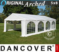 Event tent 5x8 m PVC,Arched, White