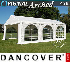 Event tent 4x6 m PVC,Arched, White