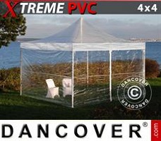 Event tent  4x4 m Clear, incl. 4 sidewalls