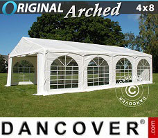 Event tent 4x8 m PVC,Arched, White