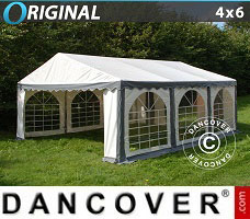 Event tent 4x6 m PVC, Grey/White