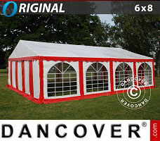 Event tent 6x8 m PVC, Red/White
