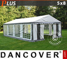 Event tent 5x8 m PE, Grey/White