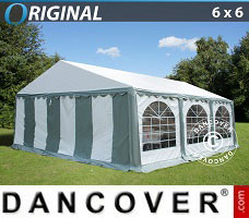 Event tent 6x6 m PVC, Grey/White