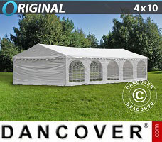 Event tent 4x10 m PVC, White