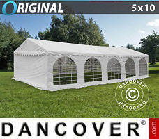 Event tent 5x10 m PVC, White