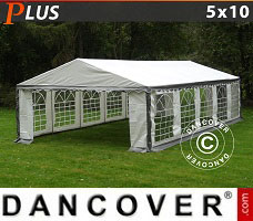 Event tent 5x10 m PE, Grey/White