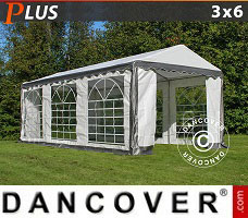 Event tent 3x6 m PE, Grey/White