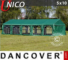 Event tent 5x10 m, Dark Green